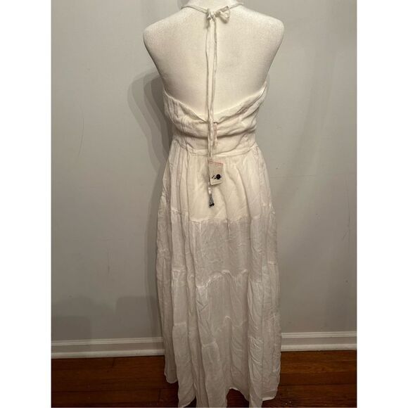 Free People A Little Extra  Endless Summer Tie Front halter Maxi Dress m - Picture 5 of 7